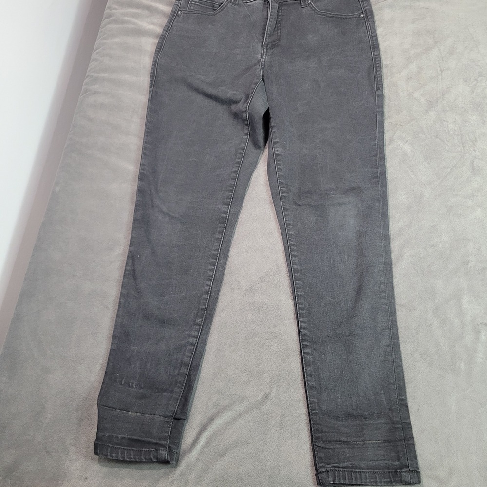 LuLaRoe Charcoal Gray High Rise Skinny Denim Jeans Womens Size 30 Stretch Pants